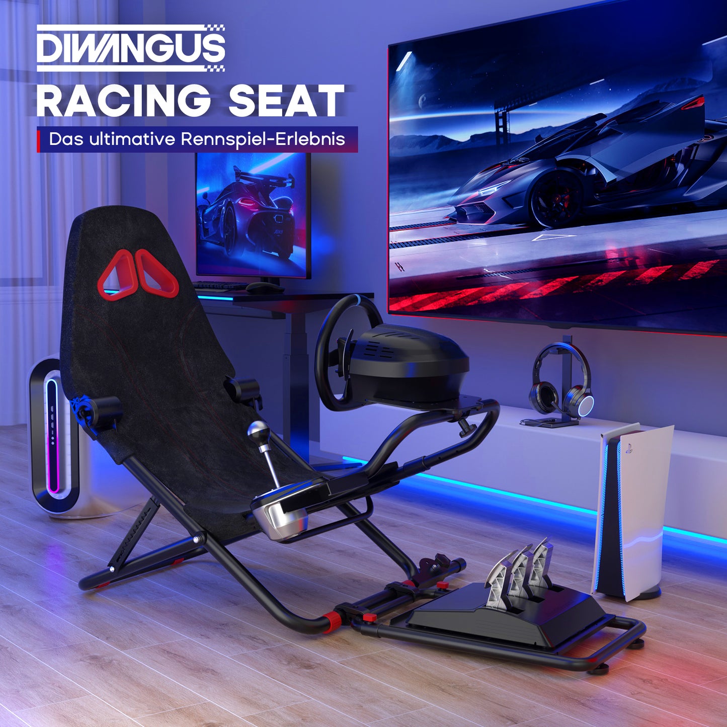 D301X racing simulator cockpit gaming display