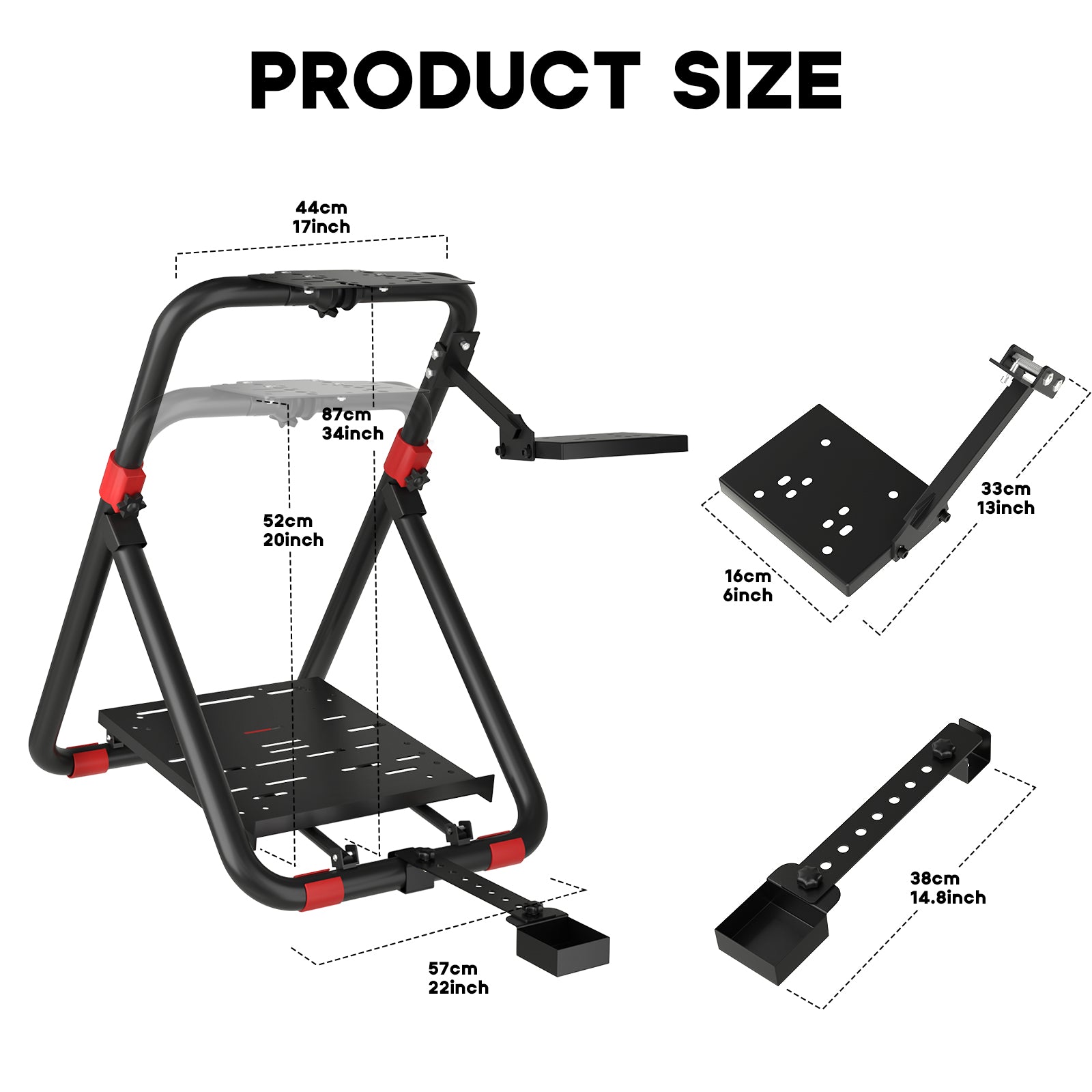 D004X racing wheel stand size